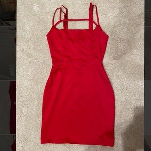 OhPolly Red Satin/Silky Dress